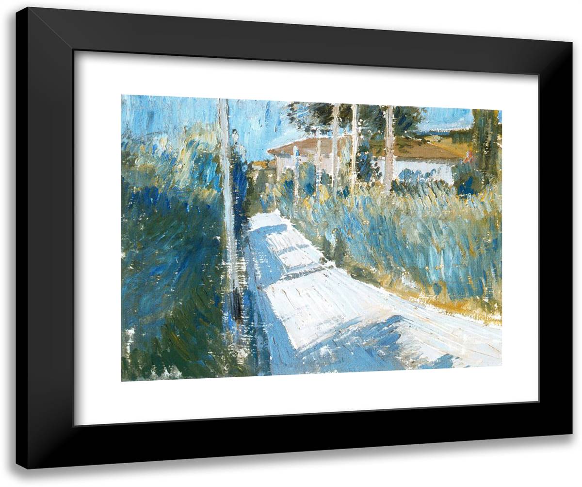 Passage 24x20 Black Modern Wood Framed Art Print Poster by Morandi, Giorgio