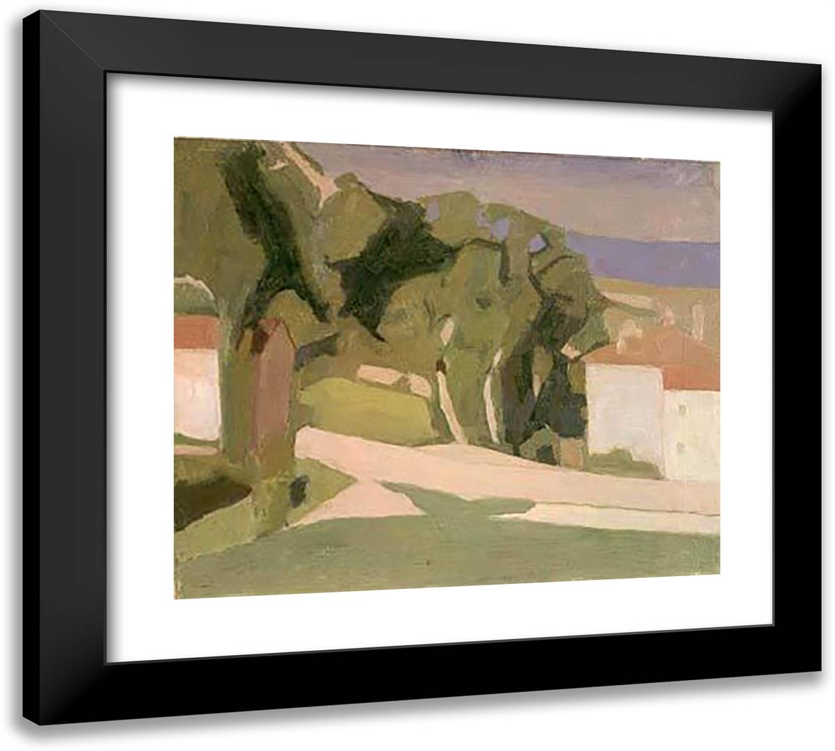 Pease 22x20 Black Modern Wood Framed Art Print Poster by Morandi, Giorgio