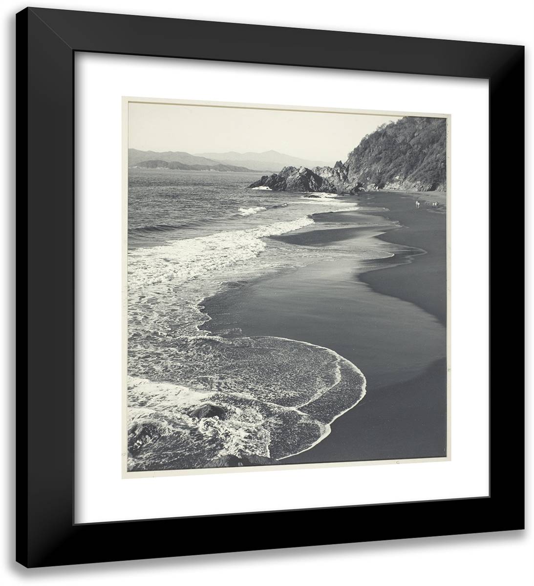 Foam Pattern 20x22 Black Modern Wood Framed Art Print Poster by Abbott, Gordon C.
