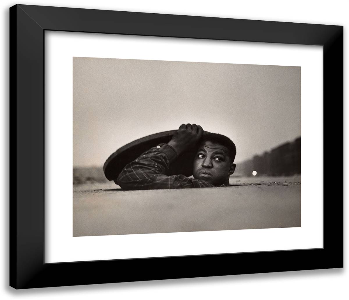 The Invisible Man (Harlem, New York) 23x20 Black Modern Wood Framed Art Print Poster by Parks, Gordon