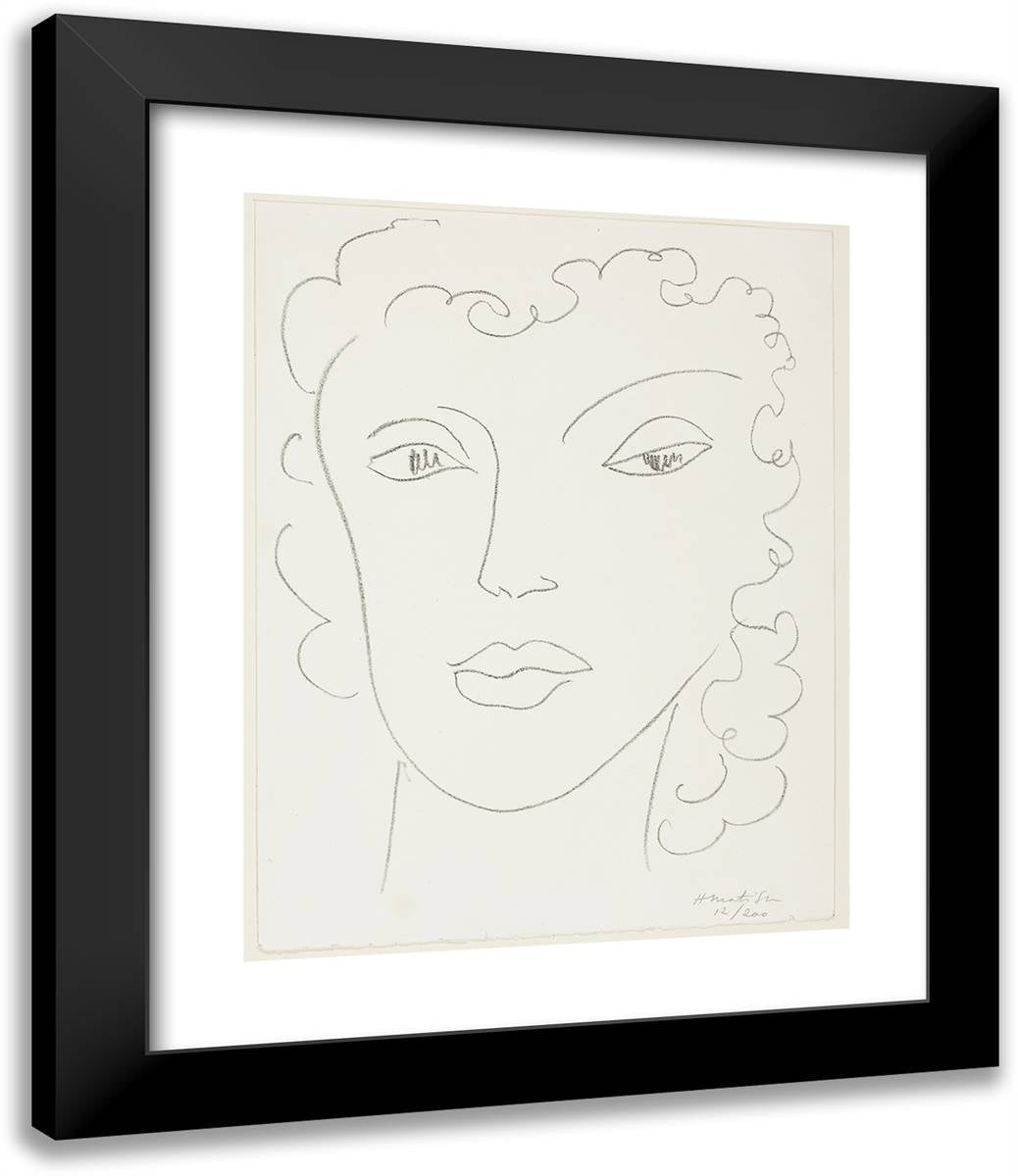 Haitian 20x24 Black Modern Wood Framed Art Print Poster by Matisse, Henri