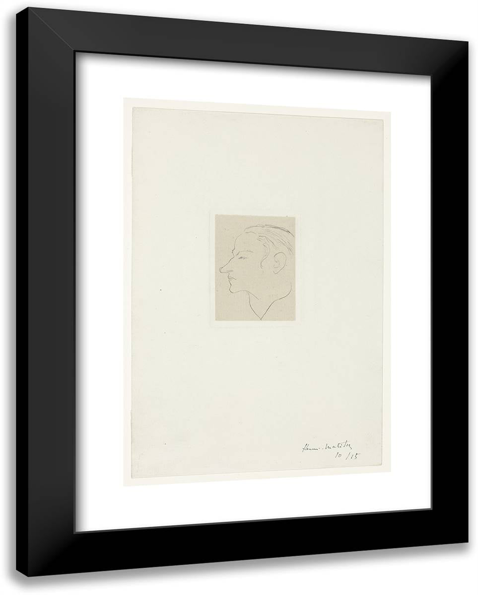 Madame Derain 19x24 Black Modern Wood Framed Art Print Poster by Matisse, Henri