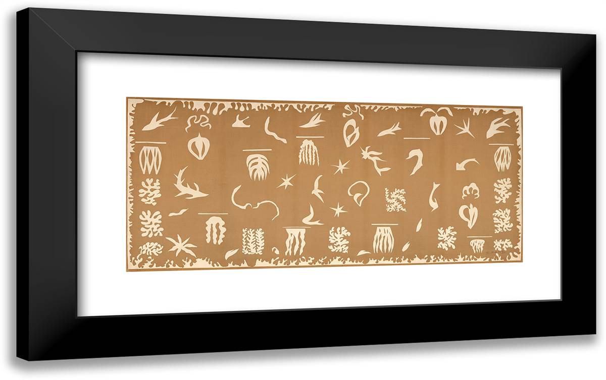 Ocaanie - La Mer (Oceania - the Sea) 24x15 Black Modern Wood Framed Art Print Poster by Matisse, Henri