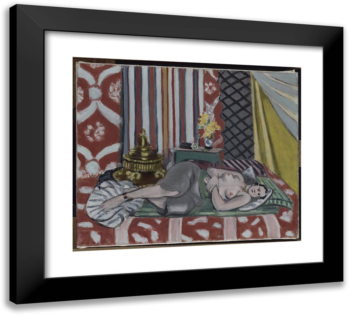 Odalisque in Grey Culottes 22x20 Black Modern Wood Framed Art Print Poster by Matisse, Henri