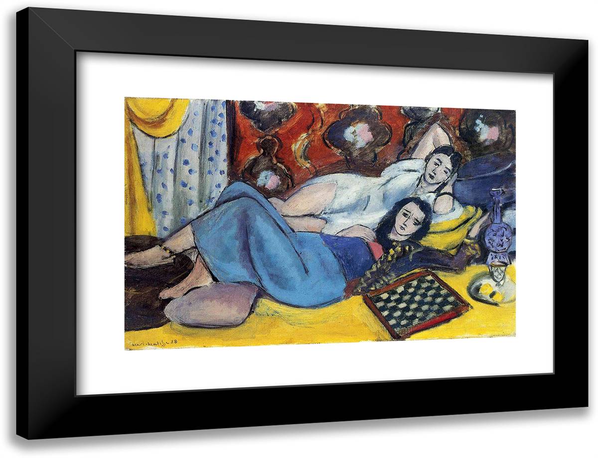 Odalisques 24x18 Black Modern Wood Framed Art Print Poster by Matisse, Henri