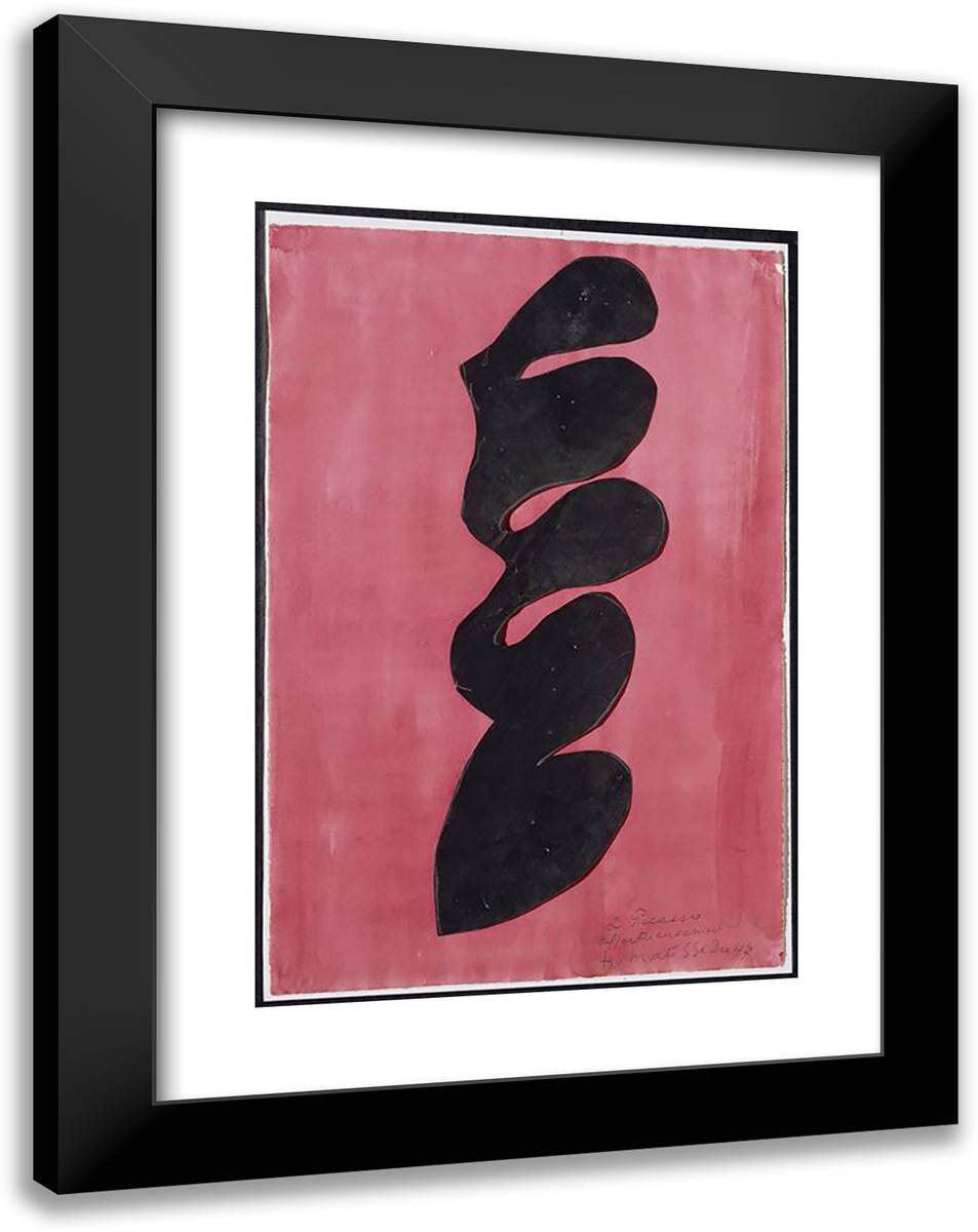 Papercut 18x24 Black Modern Wood Framed Art Print Poster by Matisse, Henri