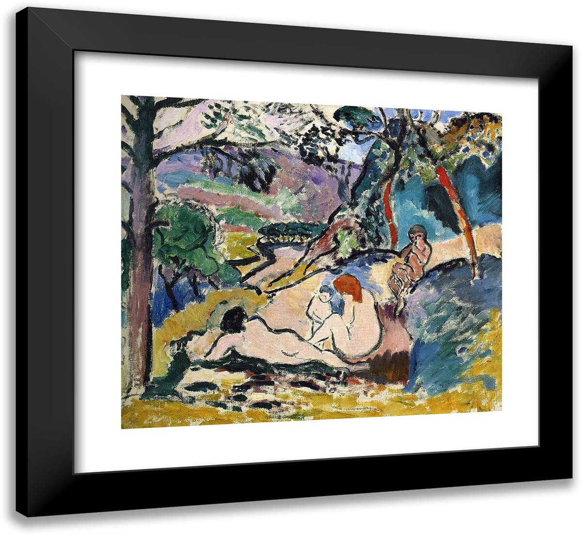 Pastoral 22x20 Black Modern Wood Framed Art Print Poster by Matisse, Henri