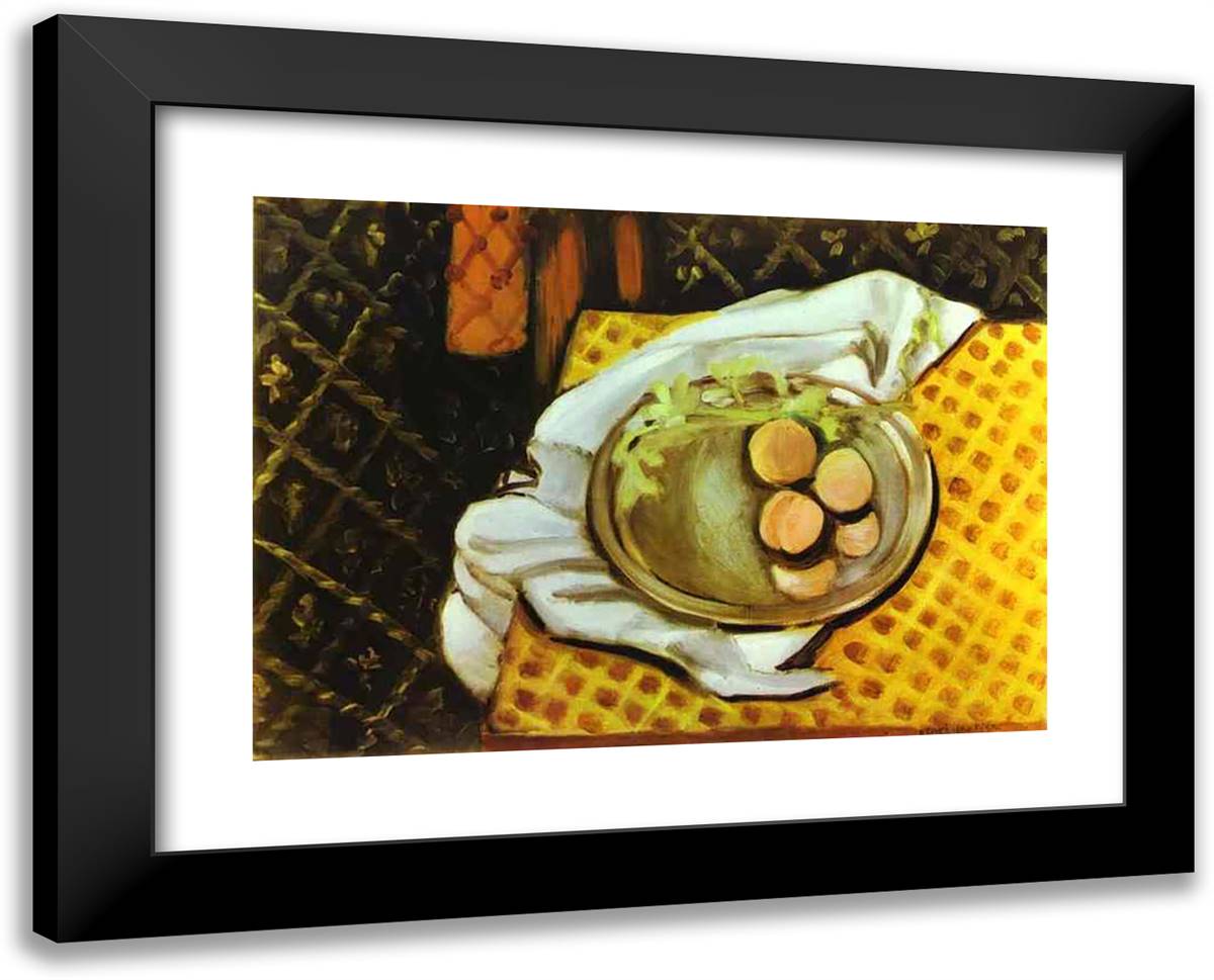 Peaches 24x19 Black Modern Wood Framed Art Print Poster by Matisse, Henri