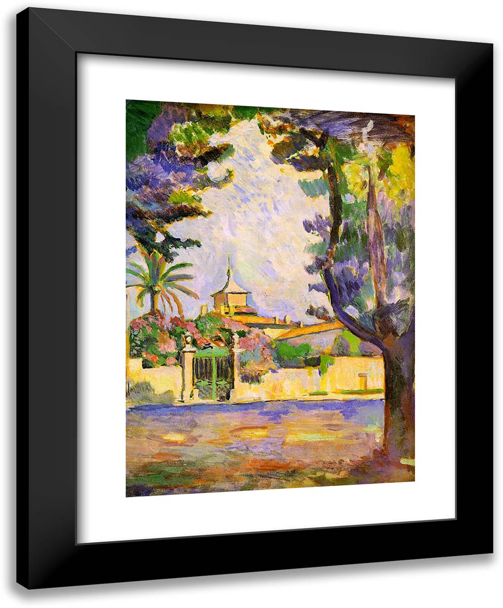 Place Des Lices, St. Tropez 19x24 Black Modern Wood Framed Art Print Poster by Matisse, Henri