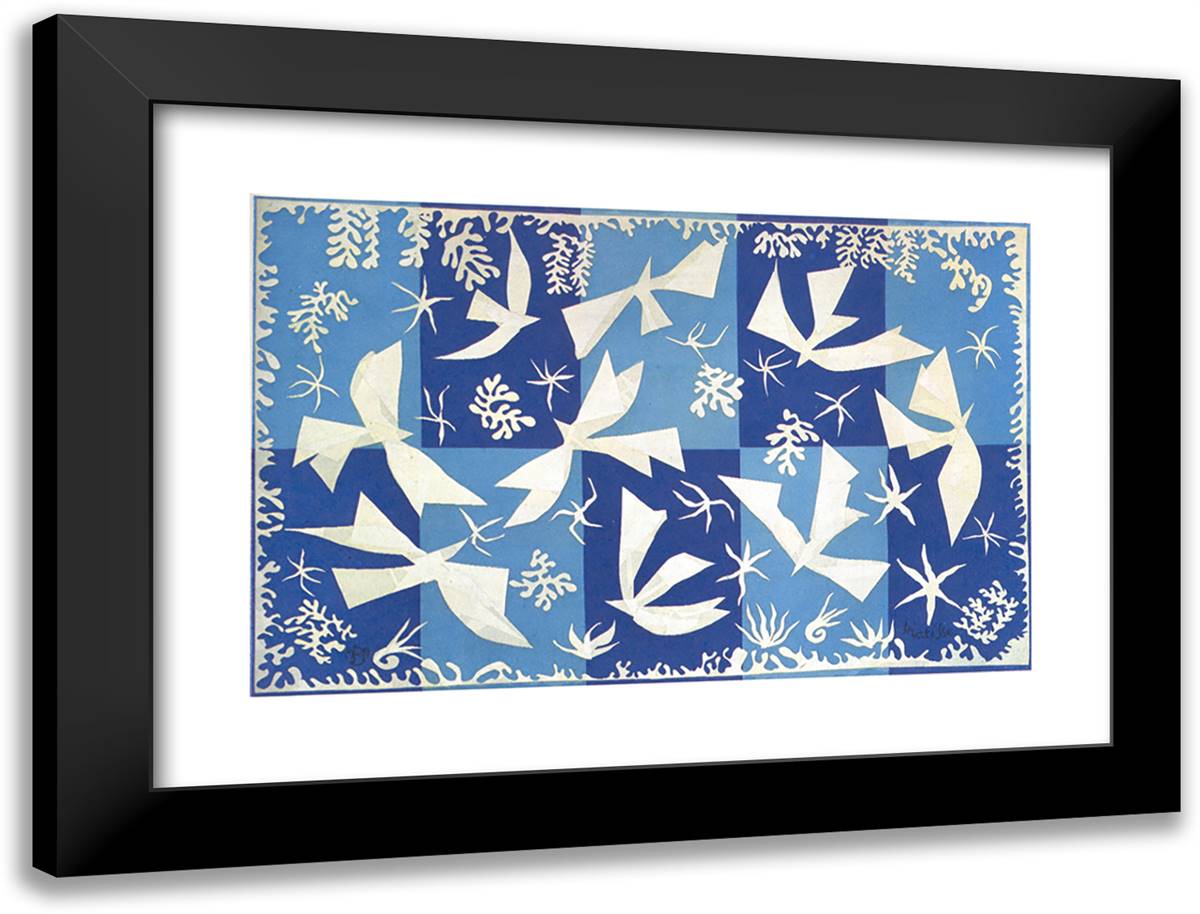 Polynesia, the Sky 24x18 Black Modern Wood Framed Art Print Poster by Matisse, Henri