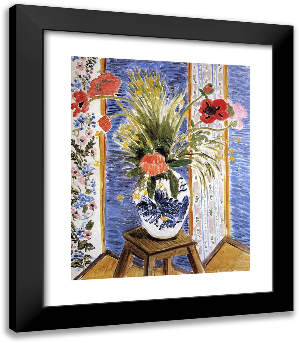 Poppies 20x23 Black Modern Wood Framed Art Print Poster by Matisse, Henri