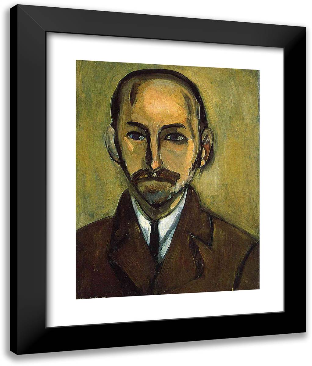 Portrait of Michael Stein 20x24 Black Modern Wood Framed Art Print Poster by Matisse, Henri