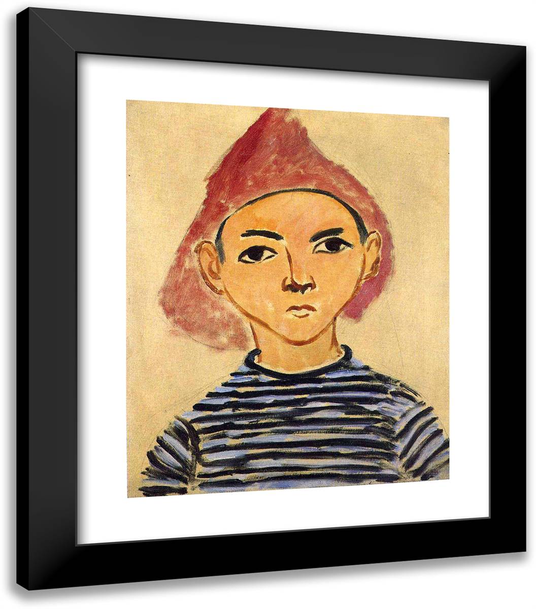 Portrait of Pierre Matisse 20x23 Black Modern Wood Framed Art Print Poster by Matisse, Henri