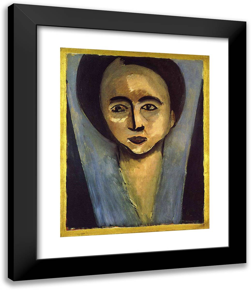 Portrait of Saul Stein 20x24 Black Modern Wood Framed Art Print Poster by Matisse, Henri