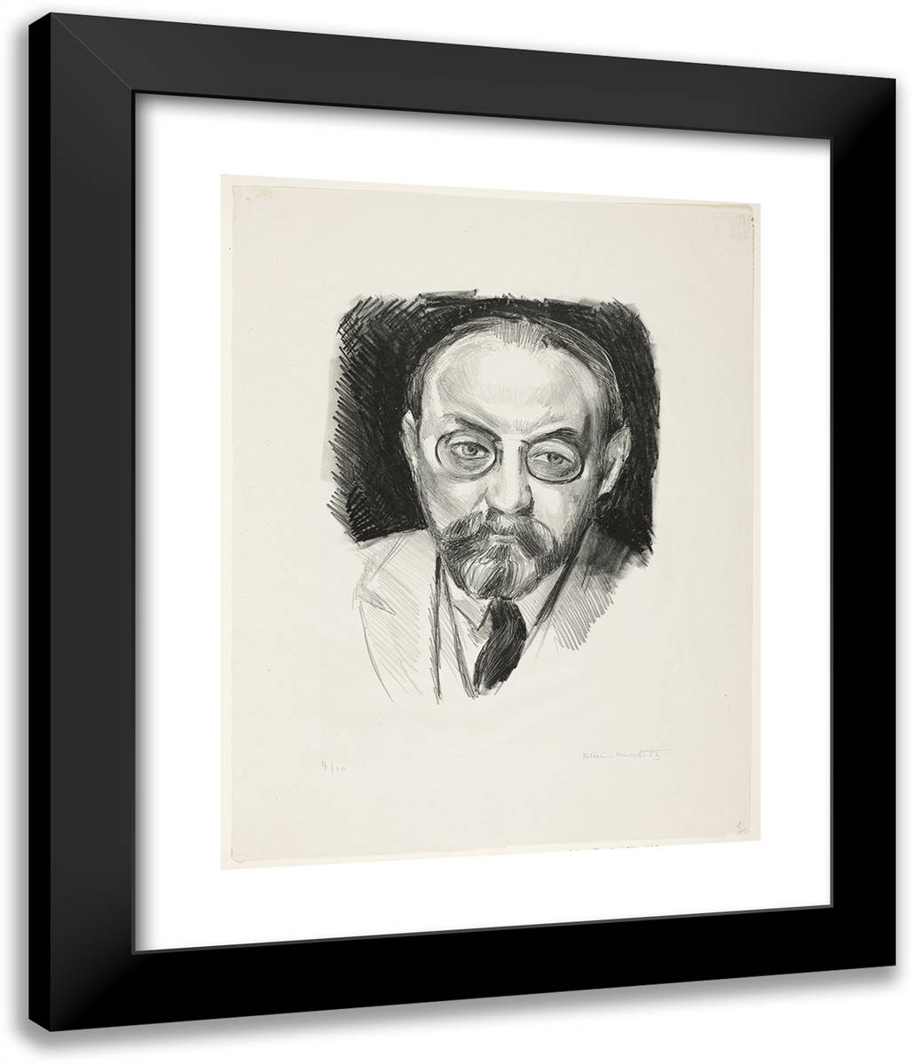 Self-Portrait 20x24 Black Modern Wood Framed Art Print Poster by Matisse, Henri
