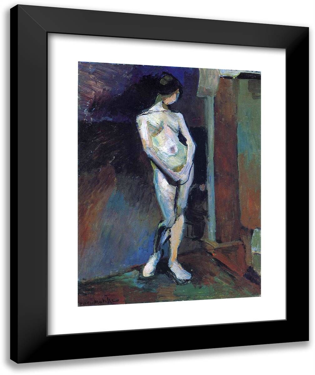 Standing Model 20x24 Black Modern Wood Framed Art Print Poster by Matisse, Henri