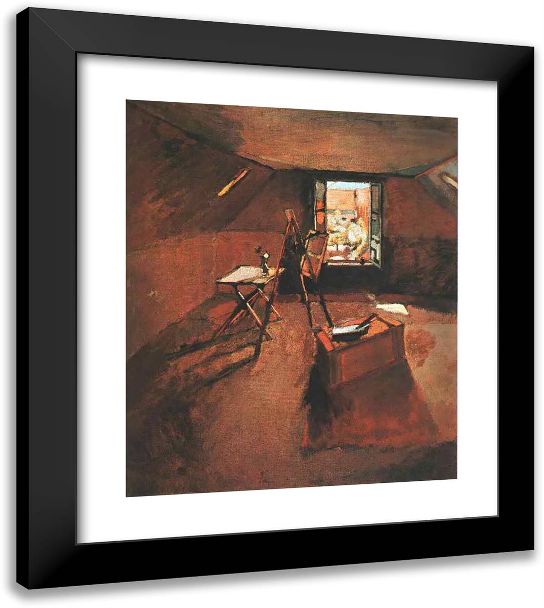 Studio Under the Eaves 20x23 Black Modern Wood Framed Art Print Poster by Matisse, Henri