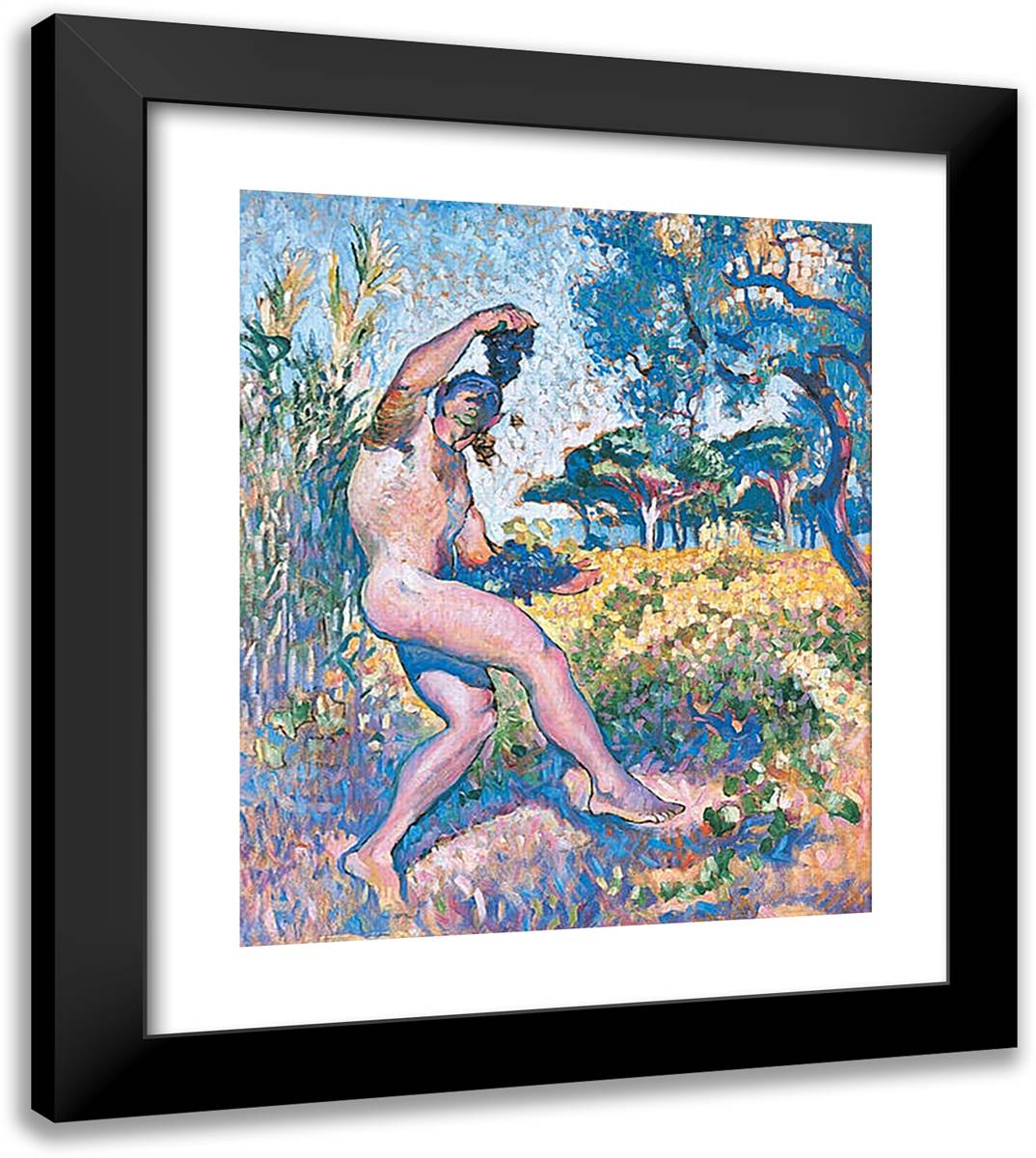 Study for Wildlife. the Man with the Cluster 20x23 Black Modern Wood Framed Art Print Poster by Matisse, Henri