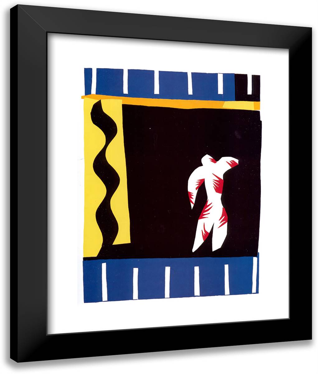 The Clown 20x24 Black Modern Wood Framed Art Print Poster by Matisse, Henri
