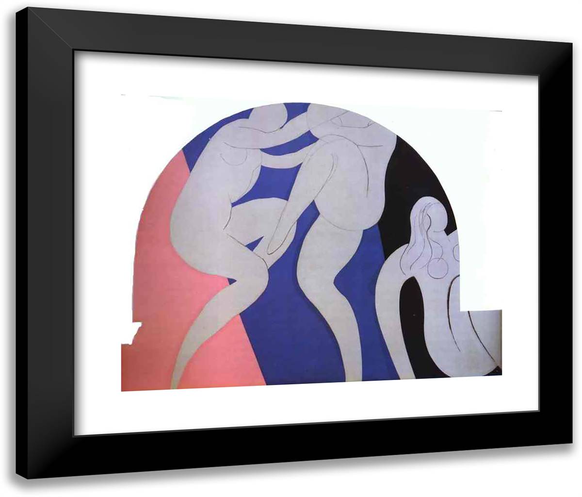 The Dance 24x20 Black Modern Wood Framed Art Print Poster by Matisse, Henri