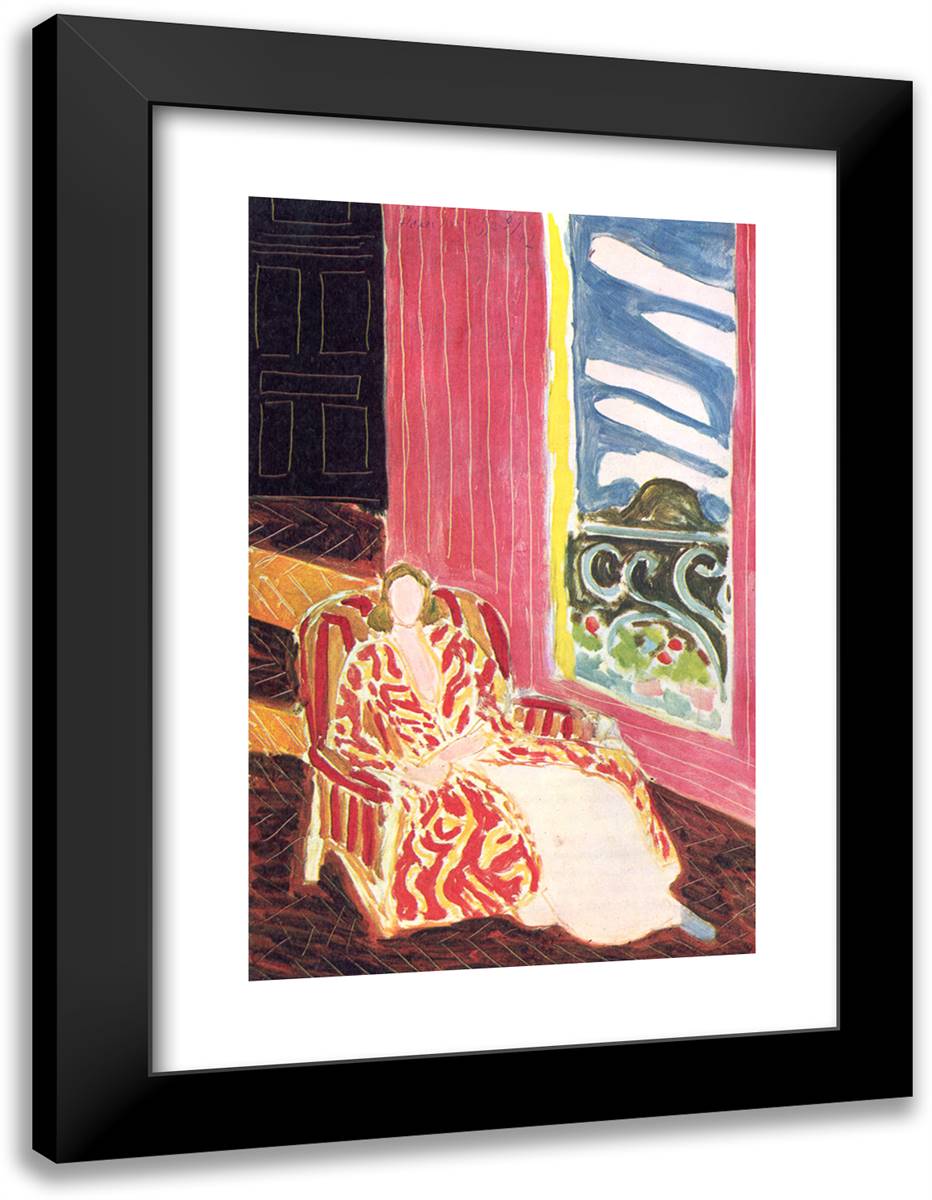 The Dark Door 18x24 Black Modern Wood Framed Art Print Poster by Matisse, Henri