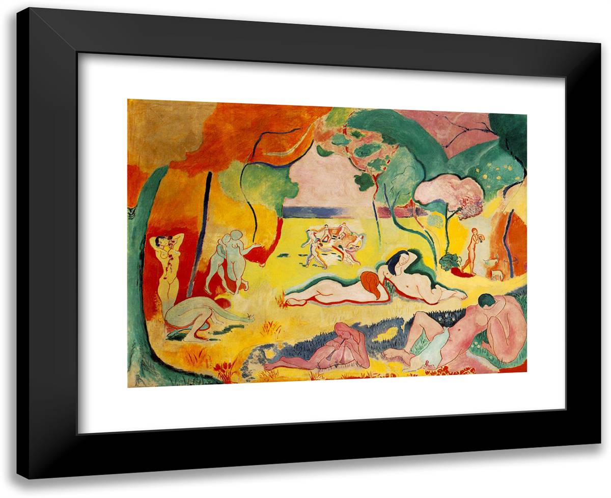The Joy of Life 24x20 Black Modern Wood Framed Art Print Poster by Matisse, Henri