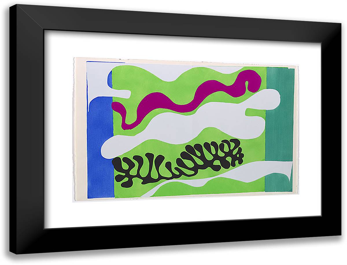 The Lagoon 2 24x18 Black Modern Wood Framed Art Print Poster by Matisse, Henri