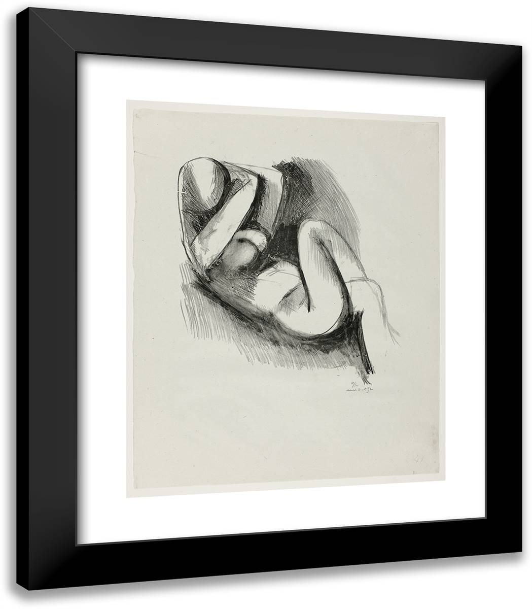 The Large Nude 20x23 Black Modern Wood Framed Art Print Poster by Matisse, Henri