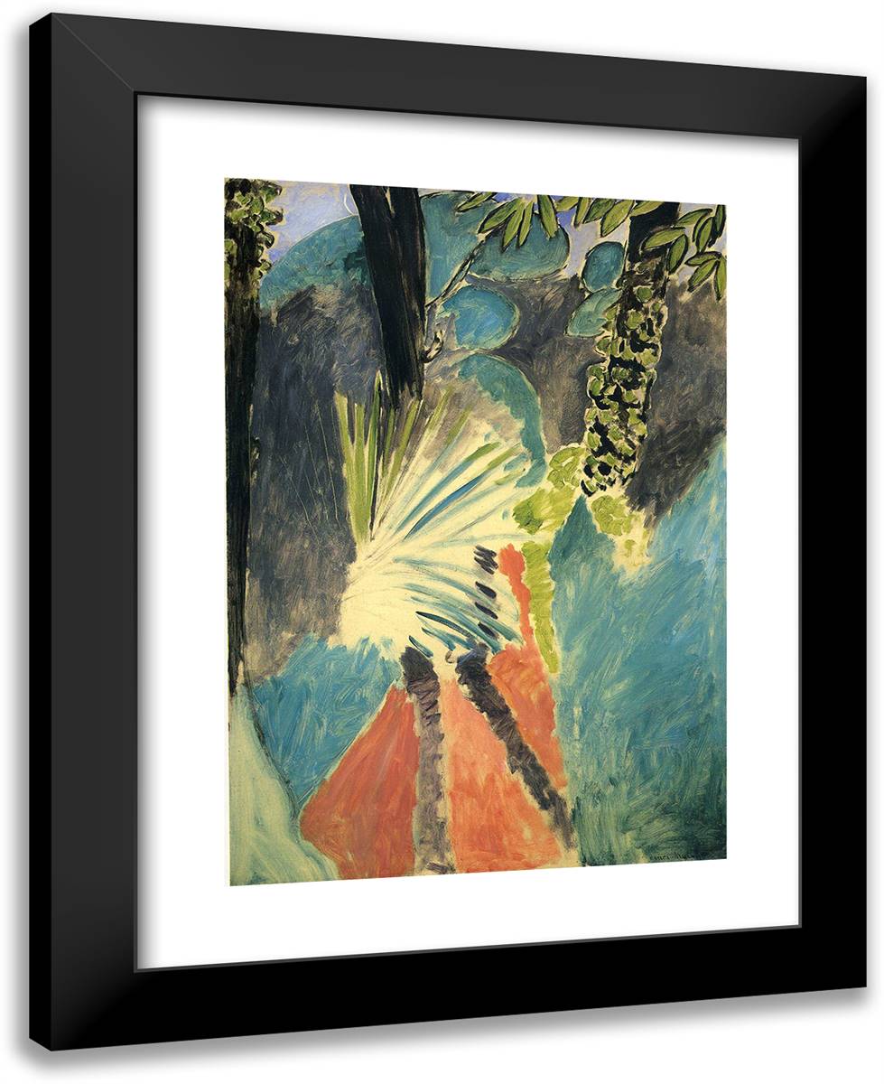 The Palm 19x24 Black Modern Wood Framed Art Print Poster by Matisse, Henri
