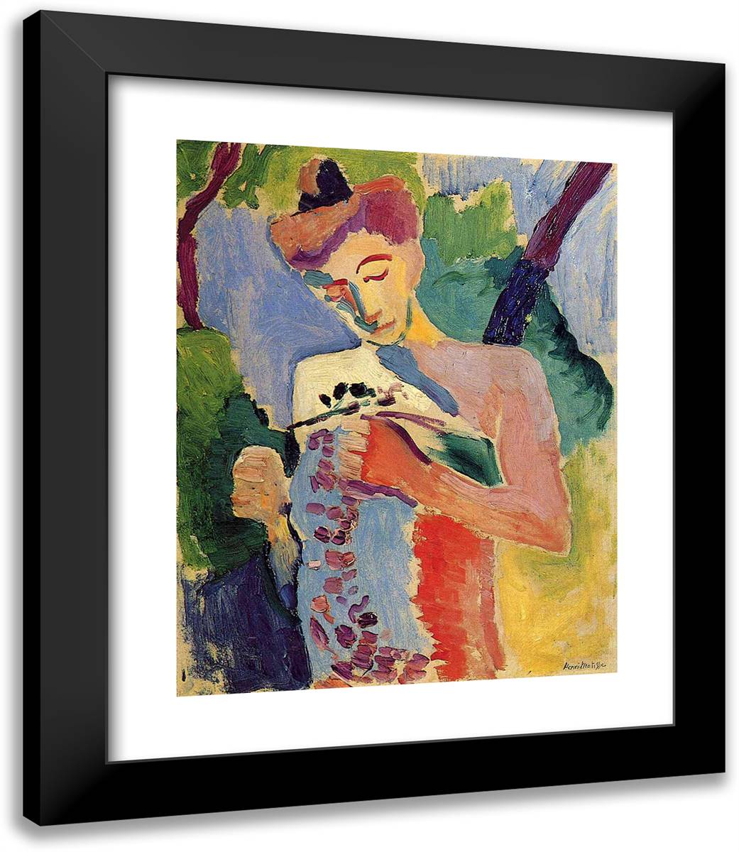 Woman 20x23 Black Modern Wood Framed Art Print Poster by Matisse, Henri
