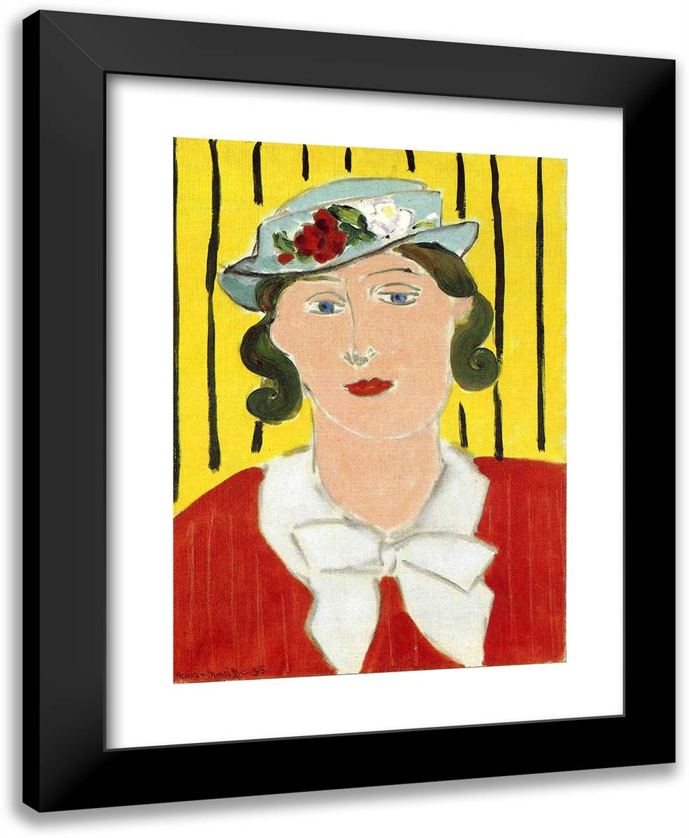 Woman Portrait 19x24 Black Modern Wood Framed Art Print Poster by Matisse, Henri