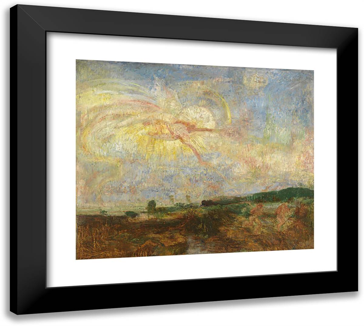 Adam and Eve Expelled from Paradise 22x20 Black Modern Wood Framed Art Print Poster by Ensor, James