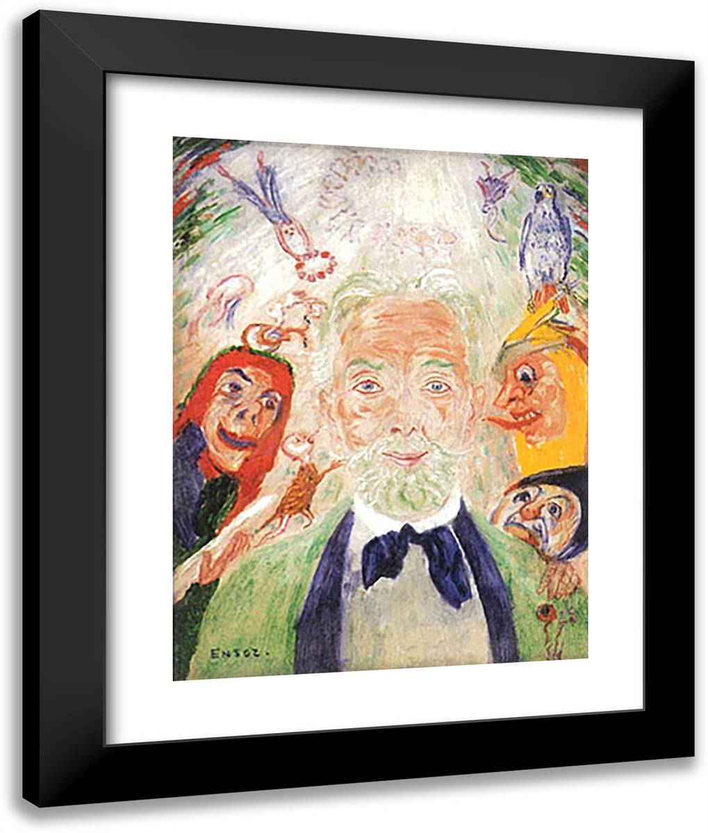 Me and My Circle 20x24 Black Modern Wood Framed Art Print Poster by Ensor, James