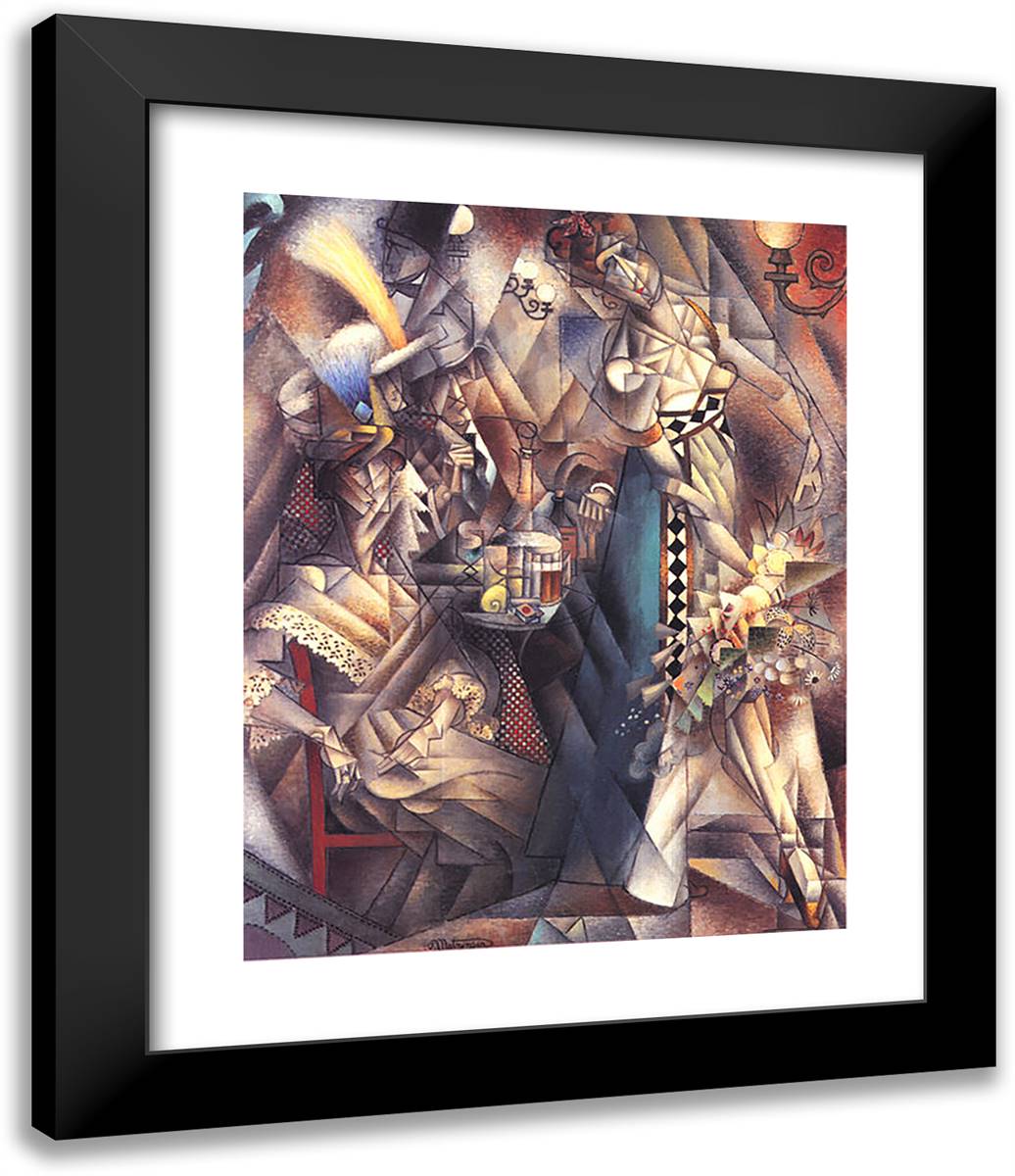 Dancer in a Cafe 20x24 Black Modern Wood Framed Art Print Poster by Metzinger, Jean