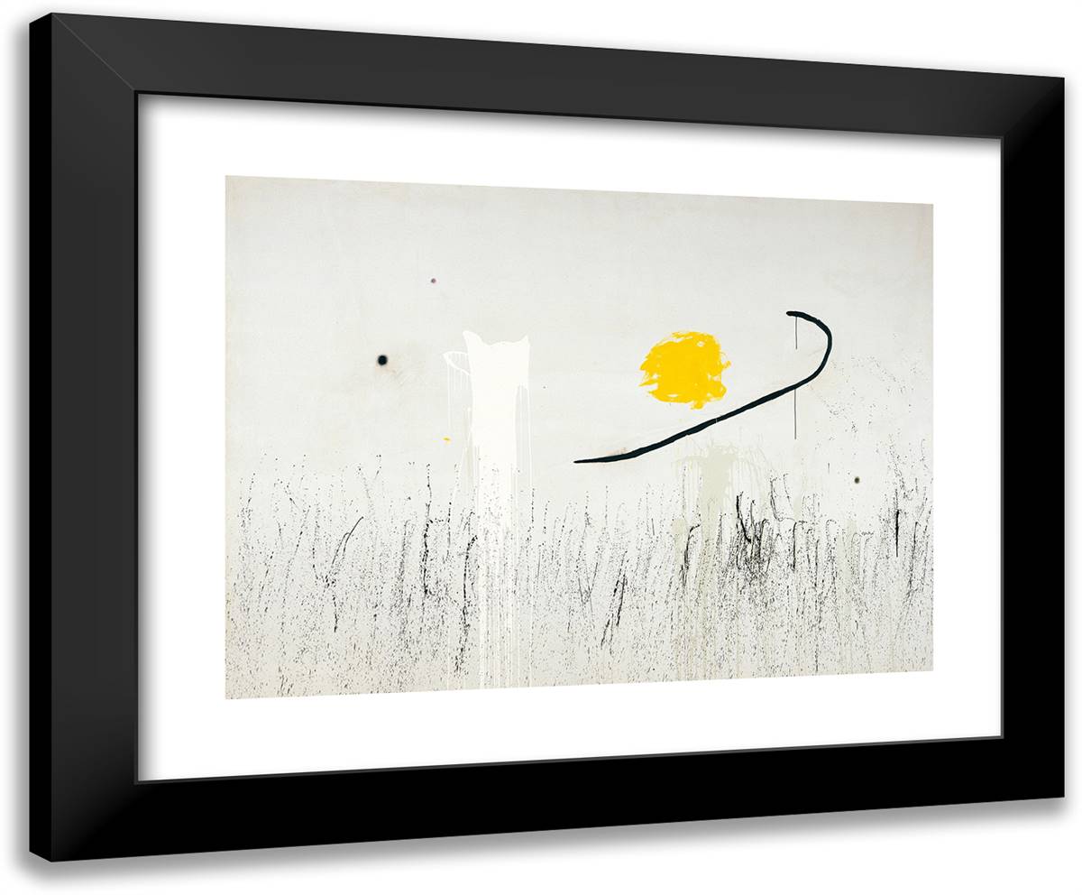 Hope of a Condemned Man III 24x20 Black Modern Wood Framed Art Print Poster by Miro, Joan