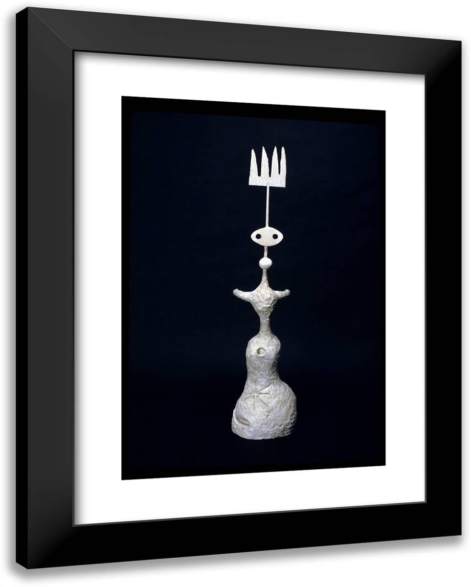 Maquette for Miro's Chicago 19x24 Black Modern Wood Framed Art Print Poster by Miro, Joan