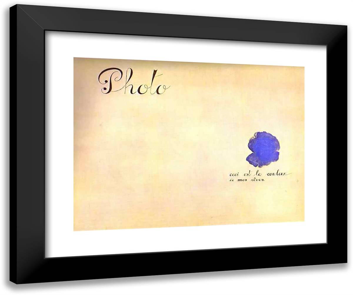 Photo; This Is the Color of My Dreams 24x20 Black Modern Wood Framed Art Print Poster by Miro, Joan