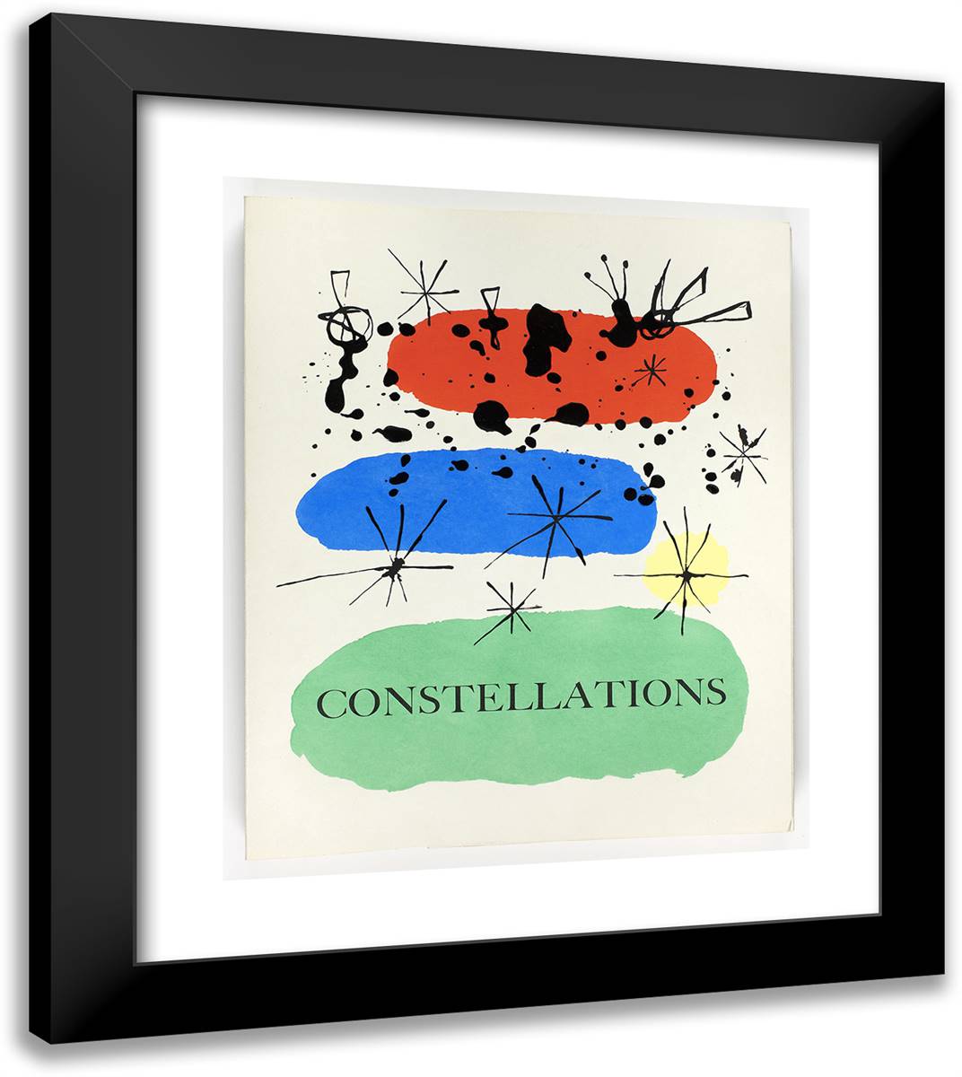 Portfolio Cover, from Constellations 20x23 Black Modern Wood Framed Art Print Poster by Miro, Joan