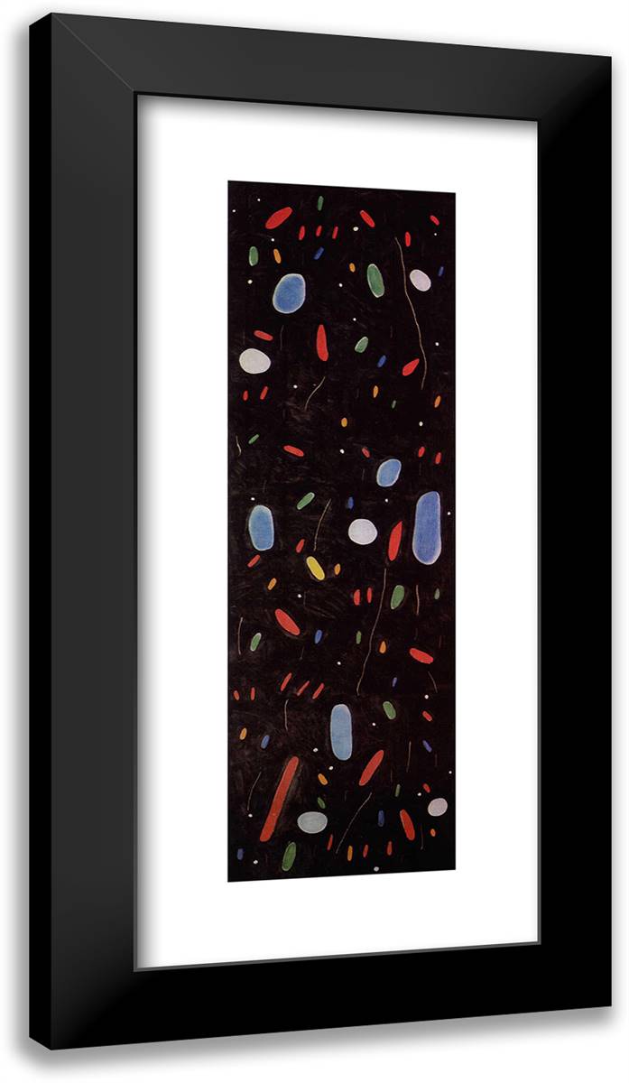 The Song of the Vowels 13x24 Black Modern Wood Framed Art Print Poster by Miro, Joan