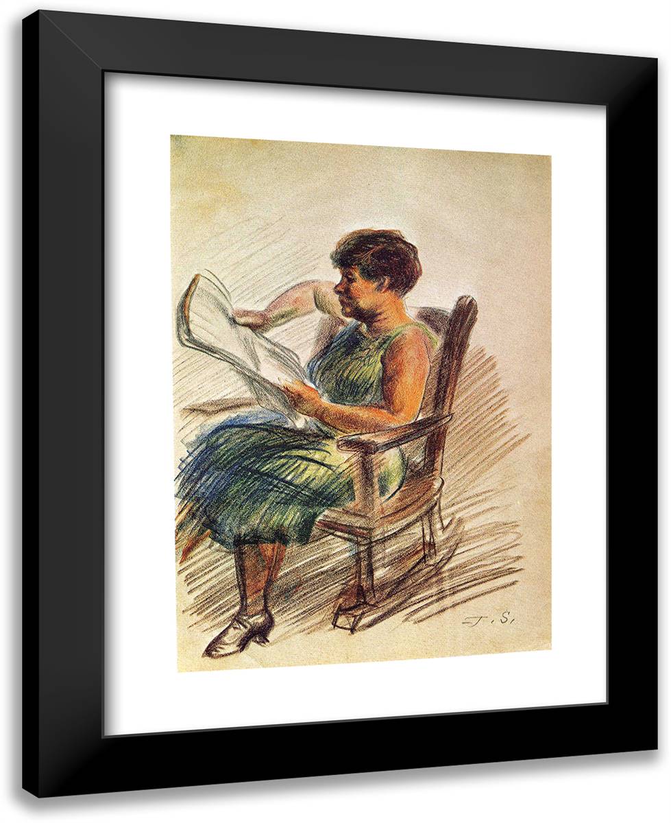 Not Identified 19x24 Black Modern Wood Framed Art Print Poster by Sloan, John French