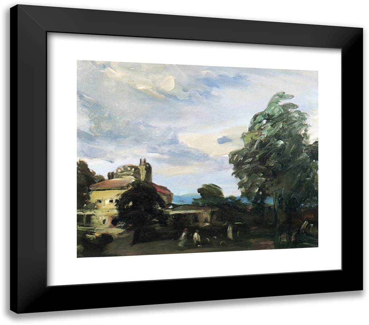 Our Home in Fort Washington, Pennsylvania 23x20 Black Modern Wood Framed Art Print Poster by Sloan, John French