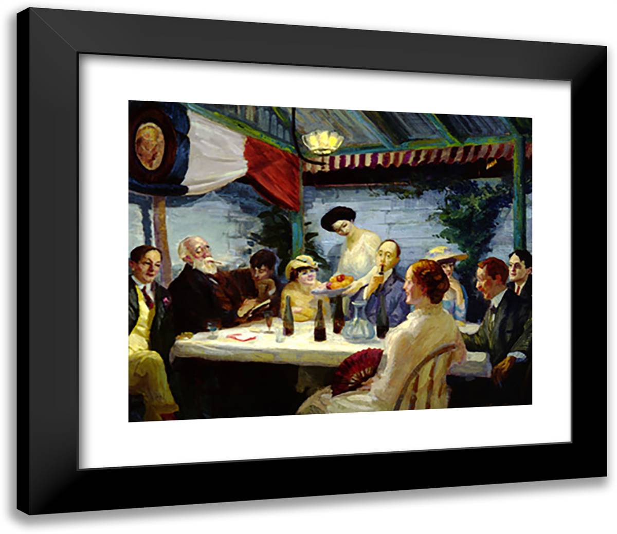 Yeats at Petitpas 23x20 Black Modern Wood Framed Art Print Poster by Sloan, John French