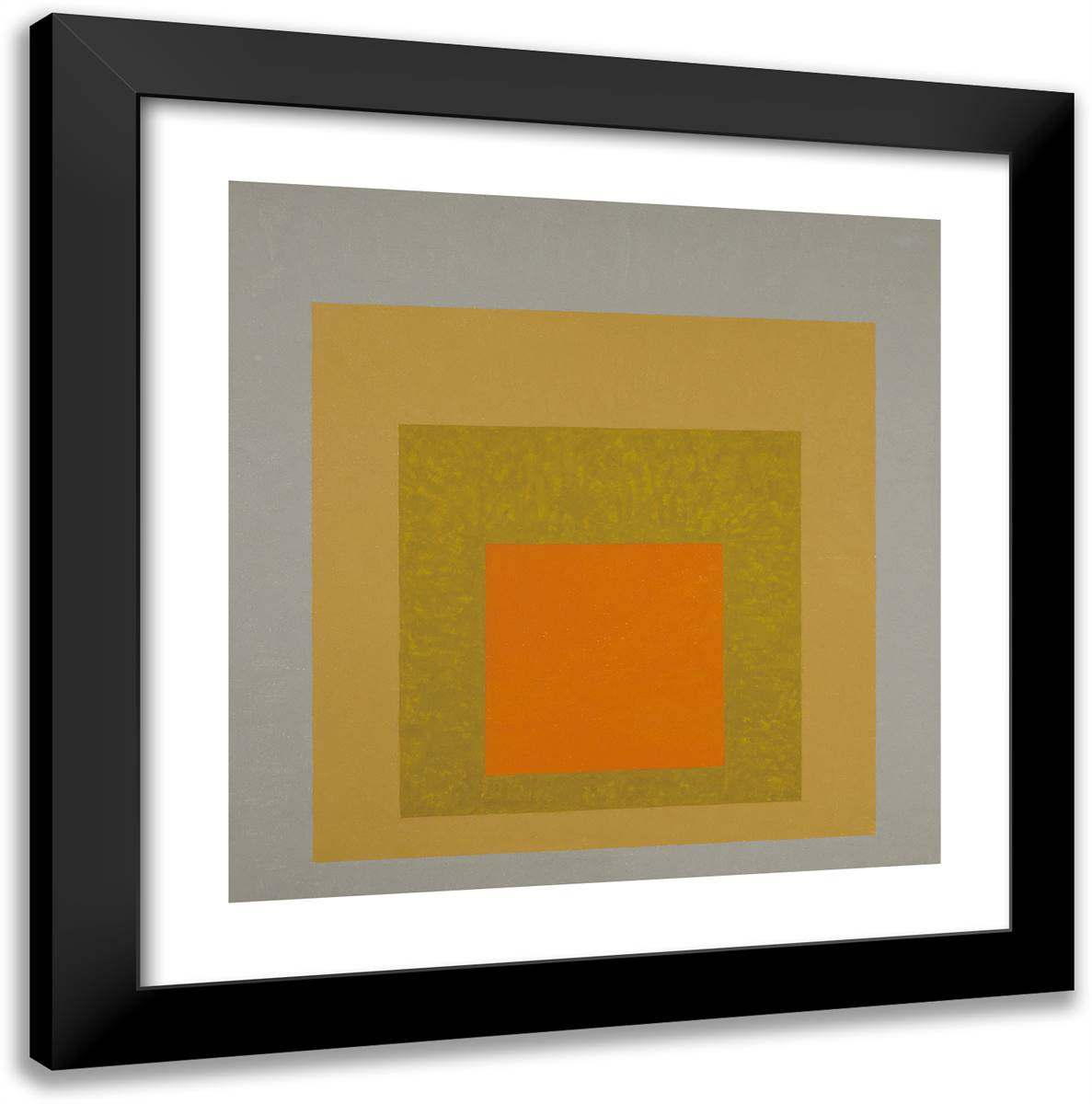 Homage to the Square Light Passage 20x20 Black Modern Wood Framed Art Print Poster by Albers, Josef