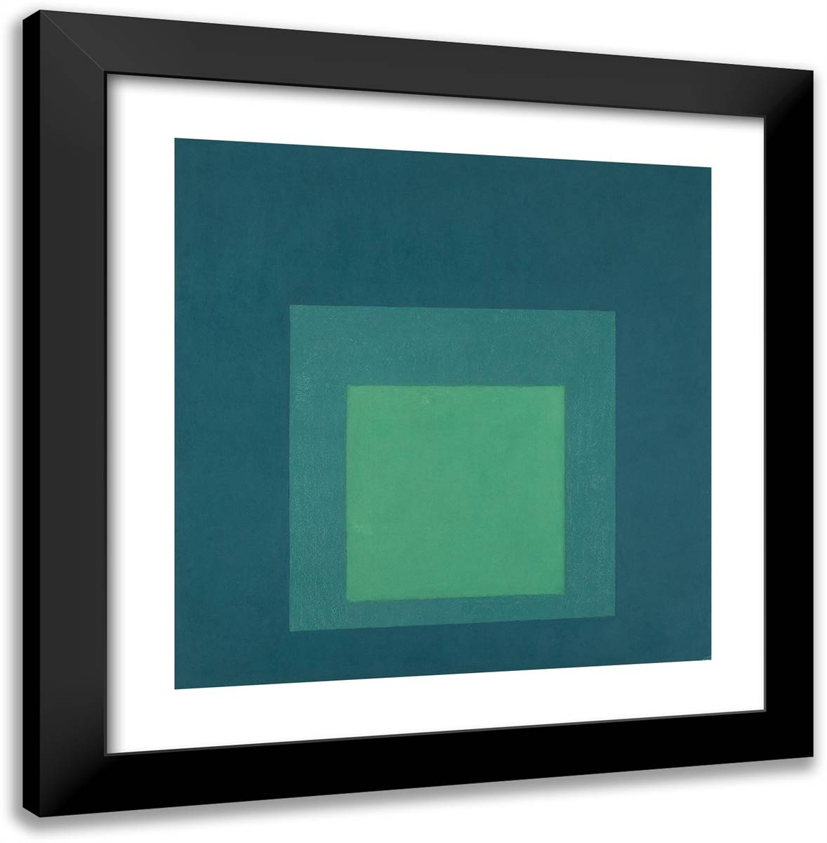 Homage to the Square New Light 20x20 Black Modern Wood Framed Art Print Poster by Albers, Josef