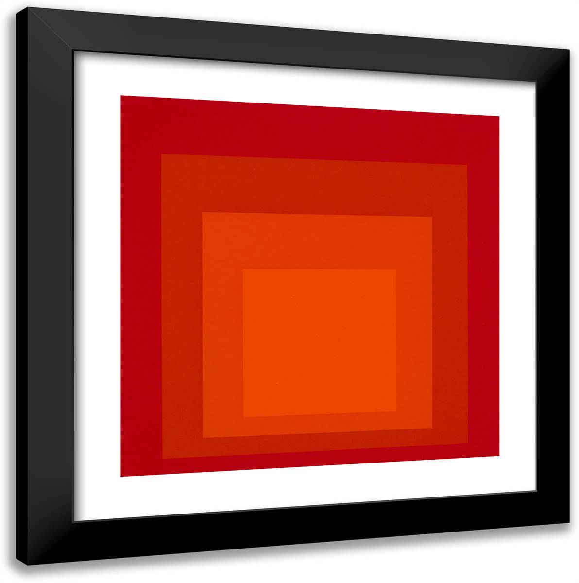I-S A 20x20 Black Modern Wood Framed Art Print Poster by Albers, Josef
