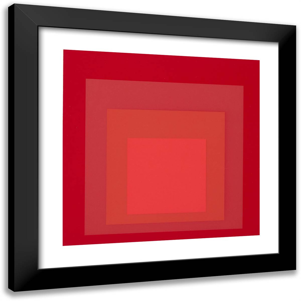 Mma-2 20x20 Black Modern Wood Framed Art Print Poster by Albers, Josef