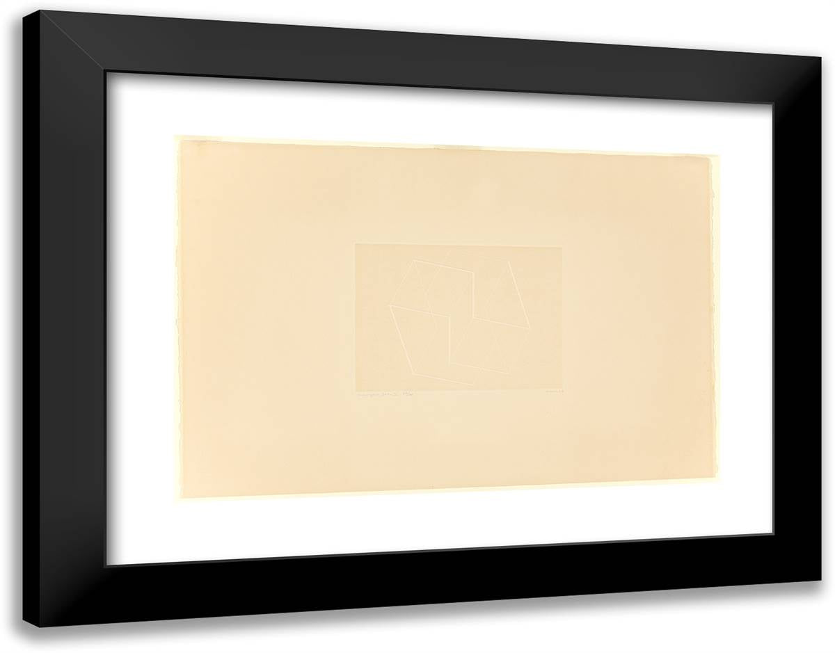 Solo V 24x19 Black Modern Wood Framed Art Print Poster by Albers, Josef