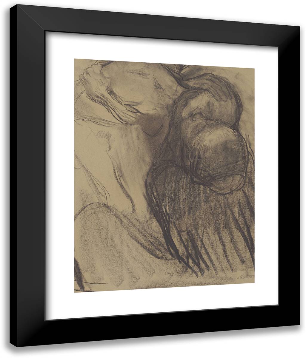 Death, Mother and Child 20x24 Black Modern Wood Framed Art Print Poster by Kollwitz, Kathe