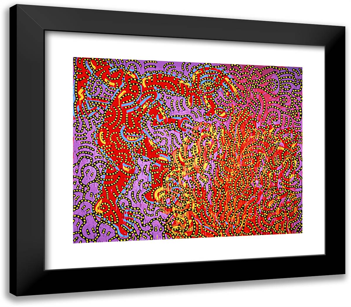 Moses and the Burning Bush 23x20 Black Modern Wood Framed Art Print Poster by Haring, Keith
