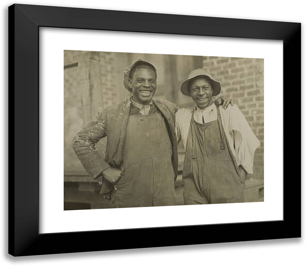 Cotton Mill Workers 23x20 Black Modern Wood Framed Art Print Poster by Hine, Lewis Wickes